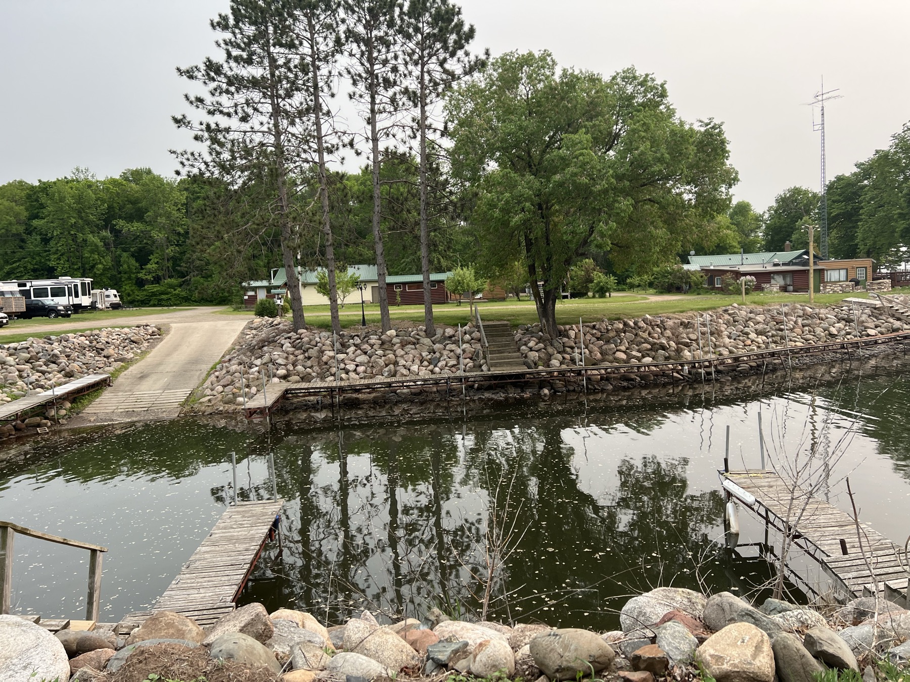 Wilderness Beach Resort harbor and boat launch view 1
